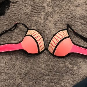 Victoria secret neon pink bikini top